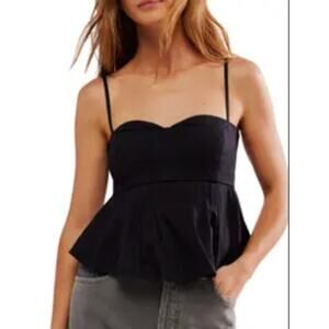 Free People L black peplum cami